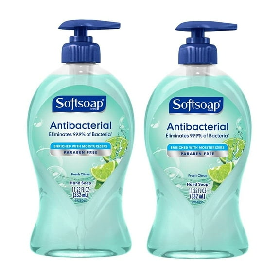 Softsoap Effective Liquid Hand Soap- The Ideal Sensitive Skin Hand Soap, Dermatologist Tested Fresh Citrus- Clinically Proven, Refillable Soap Bottle with Pump 11.25 fl oz Per Pack, Pack of 2