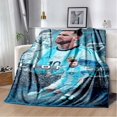 thumbnail image 1 of Manta de franela de fútbol superstar para adultos y niños, manta portátil para decoración de sofá y cama, regalo, l-leo, messi-i, 1 of 5