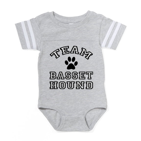 CafePress - Team Basset Hound - Cute Infant Baby Football Bodysuit