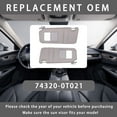 thumbnail image 3 of Car Sun Visor For Toyota Venza 2009-2016 With Makeup Mirror, Replacement OEM 74320-0T021 Driver And Passenger Side-beige, 3 of 6