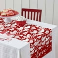 thumbnail image 4 of Valentines Day Table Runner - Love Cotton Linen Table Runners 120 Inches Long, Red Heart Table Cloth Dresser Scarves Kitchen Dining Table Decorations for Holiday Party, 4 of 5