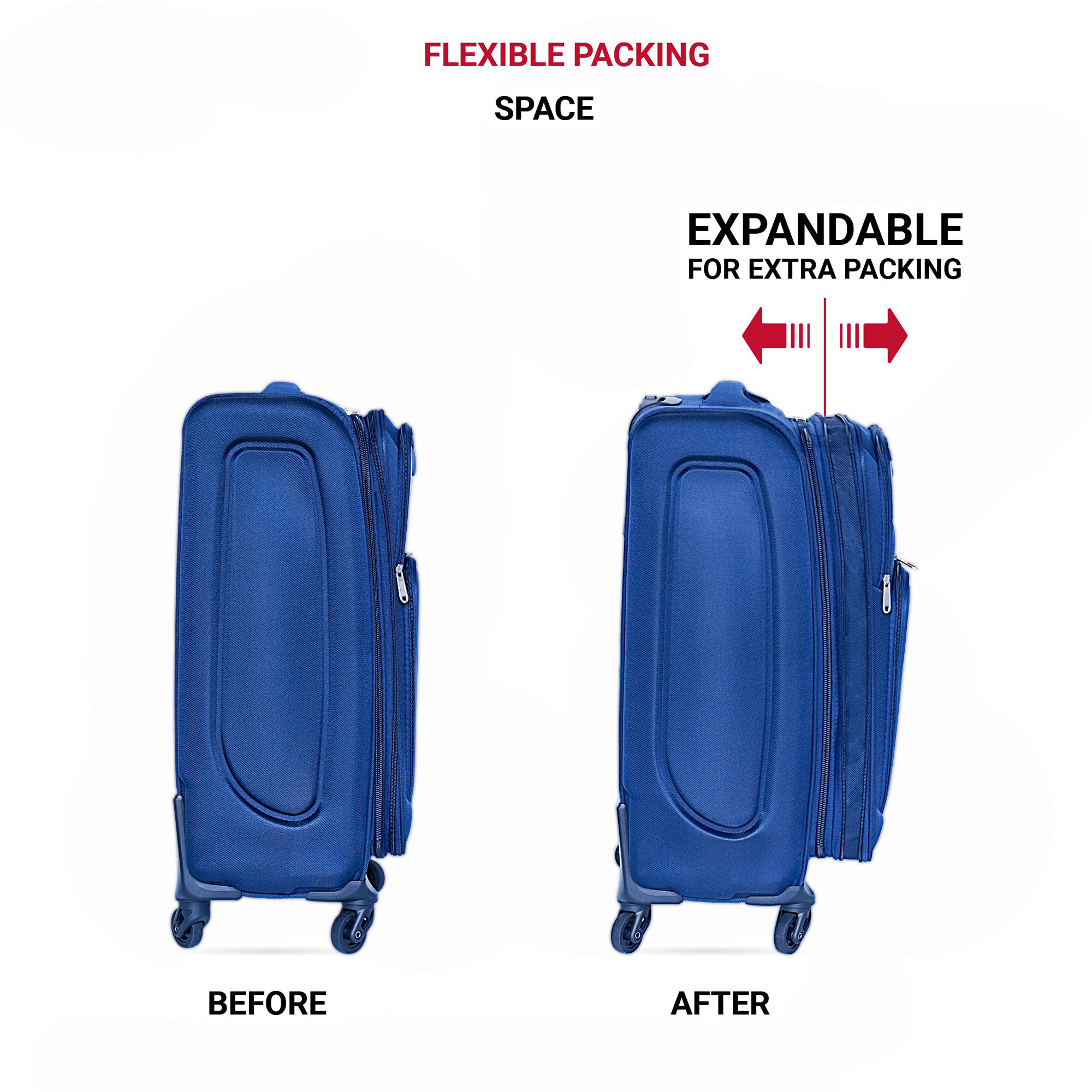 Hardside Suitcase, (20+24) Two-piece suitcase suitcase set Oxtrolley case without password lock universal wheel BLUE, Navy Blue Hardside Luggage,Oxfabric Hardside Checked Luggage