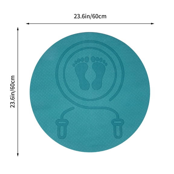 Niceauty Rope Jumping Floor Mat Shock Absorbing Indoor Exercise TPE Blue for Women 1Pcs
