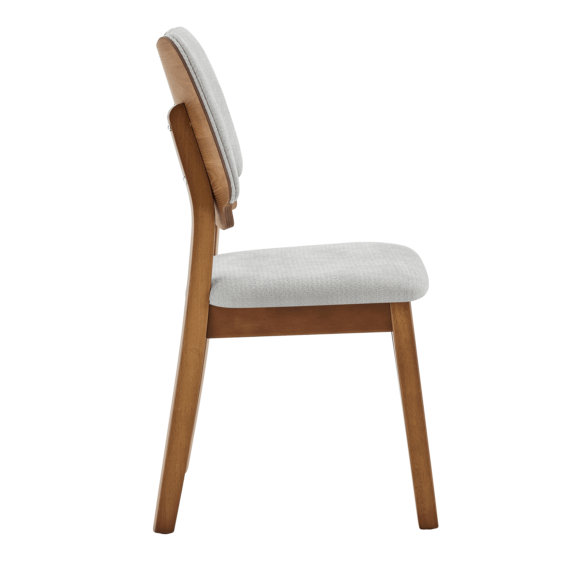 Leumius Dining Chairs Set of 2, Gray Soft Fabric Packaging on the Backrest and Seat Cushion, Hollowed Out Backrests for Kitchen Dining Room