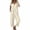 White, variant on Womens Linen Capri Jumpsuit Sleeveless V Neck Single Row Button Front Roll Cuff Ankle Hem Side Pockets Loose Fit Lightweight Breathable Relaxed Fit Casual One Piece Outfit