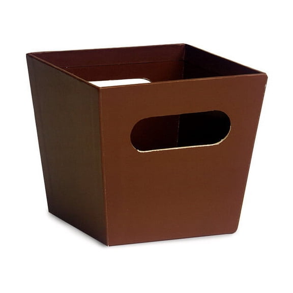 Pack Of 6, Solid Small Chocolate Square Gourmet Beveled Tall Market Trays 5 X 5 X 40.5"