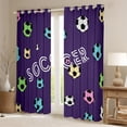 thumbnail image 2 of Homewish Kids Soccer Game Black Out Curtains,Colorful Football Curtains Pack of 2 (42x63 Each),Sport Theme Bedroom Curtains For Boys,Microfiber Bedroom Decor, 2 of 6