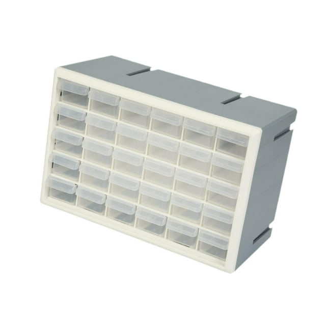Siruishop Armoire de Rangement à 30 Tiroirs Armoire d'Artisanat pour Ranger Écrous et Boulons Blanc et Gris