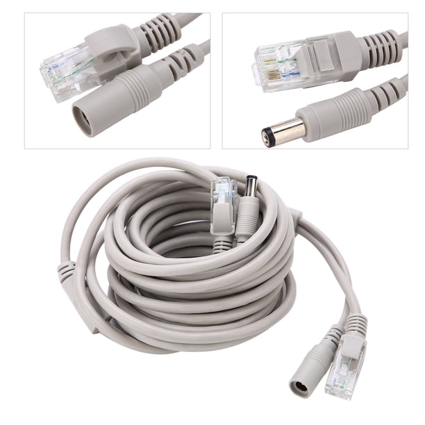 Cable CCTV De Ethernet, Con Cable CCTV De Puerto RJ45, Cable RJ45+CC, Compatible Con Un Conector De 2.1 Mm/5.5 Mm, Para El NVR