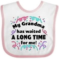 thumbnail image 3 of Inktastic My Grandma Has Waited a Long Time for Me Boys or Girls Baby Bib, 3 of 4