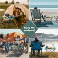thumbnail image 4 of VILLEY Folding Camping Table with Carry Bag, Portable Lightweight Beach Table with Oxford Fabric and Reinforced Aluminum Panel for Outdoor, Camping, Picnic, Backyards, BBQ, 4 of 8