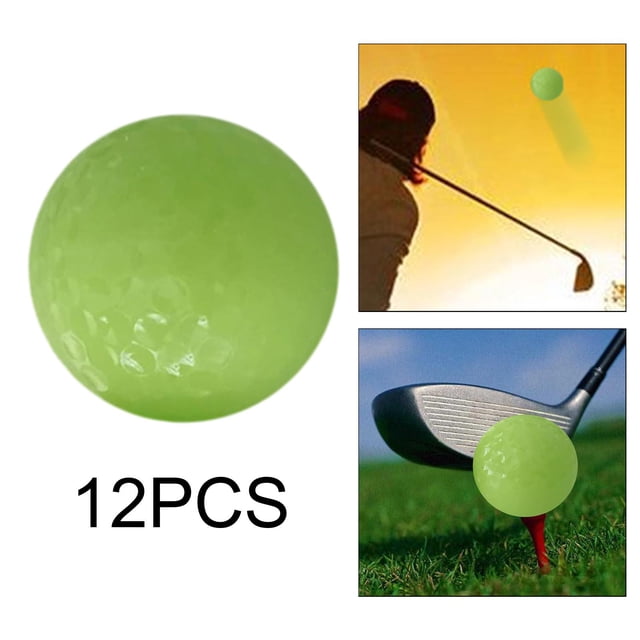 12 pelotas de golf luminosas nocturnas perfecl regalo para golfistas entrenamiento 4,5 cm