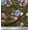 Mocha Brown, variant on Soimoi Black Cotton Duck Fabric Leaves & Floral Print Sewing Fabric BTY 42 Inch Wide