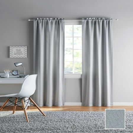 Eclipse Solid Thermapanel Room Darkening Rod Pocket Single Curtain Panel, Grey, 54 x 54