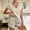 *Beige, variant on Women's 2 Piece Loungewear Set, Short Sleeve Crew Neck Top and Shorts, Soft Solid Color Sleepwear for Summer Gray,Women's Plus M