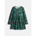 thumbnail image 2 of Wonder Nation Girls Play Dress with Long Sleeves and Leggings Set, 2 Piece, Sizes 4-18, 2 of 5