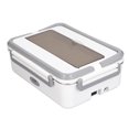 thumbnail image 4 of Heated Lunch Box, Gray White Double Handles Low Noise Heating Integrated Compartment Design Food Warmer Lunch Box  For Office For Home US Plug 110V, 4 of 8