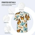 thumbnail image 5 of Fotbe Butterflies Baseball Jersey Shirt for Men and Women, Casual Short Sleeves Button Down T-Shirt-XX-Large, 5 of 9