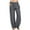 Gray, variant on WIZUTIZ Slacks for Women Thin Stylish Loose Wide Leg Trousers Stretch Elastic High Waist 7/8 Length Slacks Pants Solid Drawstring with Pockets Dress Pants for Lady Sports Travel Gray