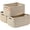 Jute, variant on Natubeau 3 Pack Woven Storage Basket for Shelves, 29L Large Cube Storage Bins, Cotton Rope Woven Baskets for Organizing, White&Jute, 17.5"D x 13"W x 7"H
