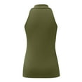 thumbnail image 4 of IROINNID Womens Zipped Casual Blouse Sleeveless V-Neck Pullover Solid Summer Tops Spring, 4 of 8