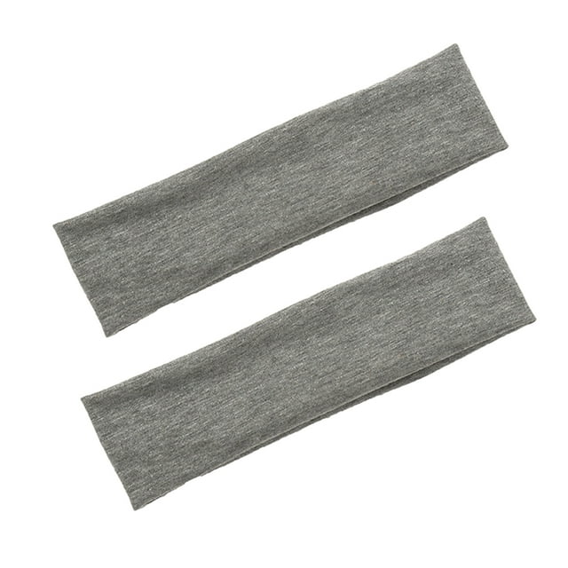 Youkk 2pcs Cotton Multi-Purpose Sports Sweatbands For Athletes Breathable Skin-Friendly Grey