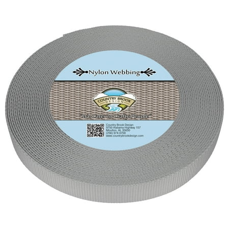 - Country Brook Design® 3/4 Inch Silver Heavy Nylon Webbing