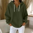 thumbnail image 6 of ylioge S-5X Plus Size Hoodies for Women with Pocket and Zipper Waffleknit Sweatshirts Womens Long Sleeve Solid Color Pullover Going-Out Hoodie Tops, 6 of 8