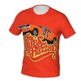 thumbnail image 2 of Unisex Adult Dukes Orange Car Haz-zard Graphic Tee Shirts Funny Cartoon 3D Print Short Sleeve T Shirts for Mens Womens, 2 of 8