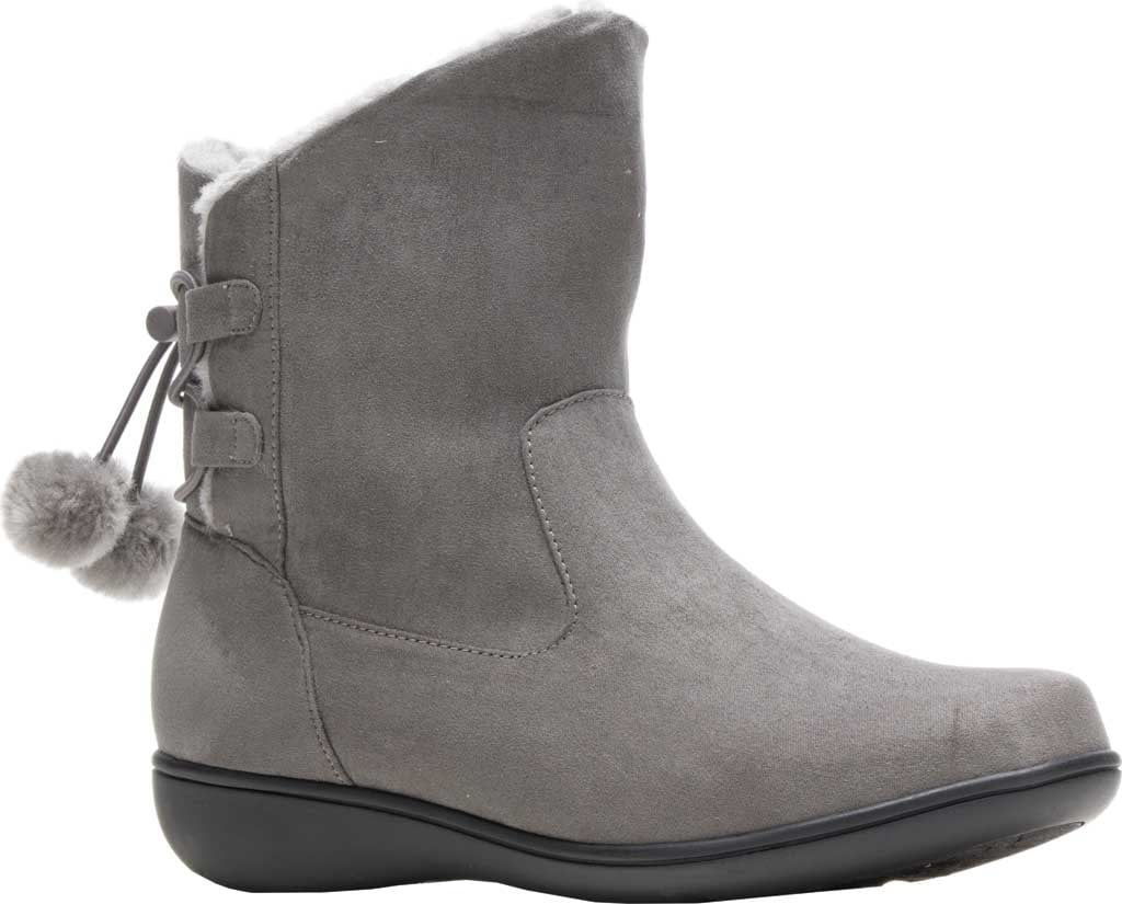 Women S Soft Style Jazzy Bootie Dark Grey Faux Suede 7 5 M Walmart Com