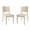 Antique White, variant on BizChair 2 Pack Commercial Grade Solid Wood Dining Chairs with Curved Backrests and Antique White Finish