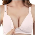 thumbnail image 3 of Bovxnpu Women's Maternity Nursing Bras, Nursing Bras for Breastfeeding Soft Cotton Front Button Bra, Women's Breastfeeding Bra With Open Button Postpartum Breastfeeding Bra 42, 3 of 4