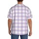 thumbnail image 3 of Balery Purple Checkboard Camisa Casual de Manga Corta con Botones para Hombre, Texturizada, Estilo Cubano, para Playa, Verano-X-Large, 3 of 5