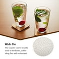 thumbnail image 3 of Injueey Woven Coaster Mug Placing Cushion Weaving Mat Craft Rope Table Coasters Thickened Cup Tableware Cotton for Home Bar Mostrada Puntos blancos/grises, 3 of 6