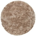 thumbnail image 2 of SAFAVIEH Arctic Giselle Solid Polyester Shag Area Rug, Taupe, 3' x 5' Scalloped, 2 of 3