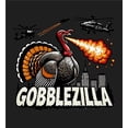 thumbnail image 5 of Turkey Gobblezilla Adult Black Crew Neck Long Sleeve Tee-Medium, 5 of 6
