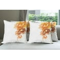 thumbnail image 6 of Ambesonne Floral Throw Pillow Cover 4 Pack, Fractal Flower Swirls Art, 20", Orange Yellow Cream, 6 of 7