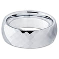 thumbnail image 2 of Silly Kings Jewelry 8mm Tungsten Wedding Band Faceted Design Tungsten Ring Tungsten Carbide Band (6), 2 of 3