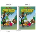 thumbnail image 4 of Speed Buggy-bandera de jardín temática. Regalo perfecto para fans, amigos y familiares, ideal para actividades al aire libre y decoración de fiestas.28CM*45CM, 4 of 5