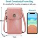thumbnail image 5 of Bolso de cuero rosa para teléfono celular mujer zhang ming pequeño bolso cruzado con tarjetero y cremallera 20x12x4cm, 5 of 5