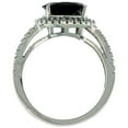 thumbnail image 2 of 14k White Gold Natural Garnet Ring Oval 12x10mm Diamond Accents, size 10, 2 of 4