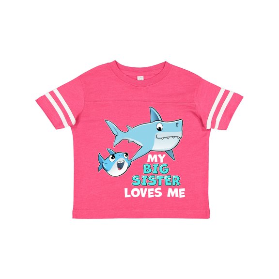 Inktastic My Big Sister Loves Me with Cute Sharks Boys or Girls Toddler T-Shirt