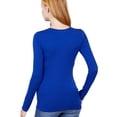 thumbnail image 3 of Women Active Long Sleeve Cotton Jersey V-Neck Top (FREE SHIPPING), 3 of 4