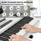 MUSTAR Piano Numérique Portable à 88 Touches, Clavier Lesté, Action Marteau avec Support, Bluetooth, Pédale de Sustain, Sac de Transport (Blanc) – image 2 sur 9