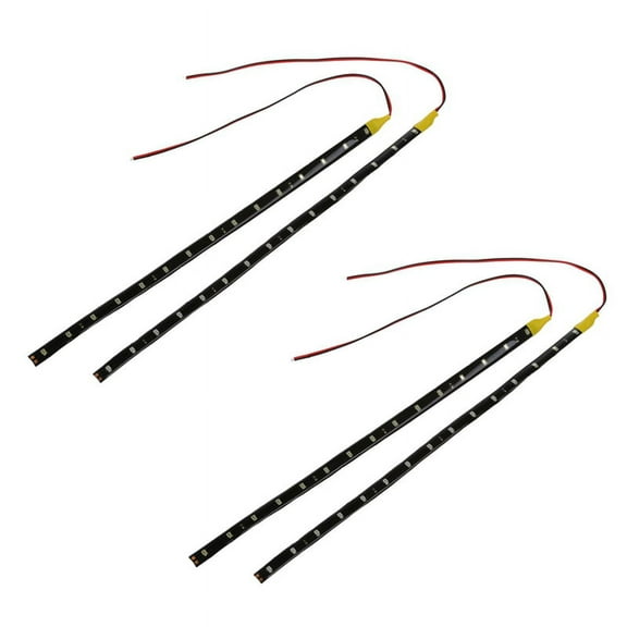 4pcs 30cm 15 LED Flexible Car Auto Strip Neon Light Lamp Orange