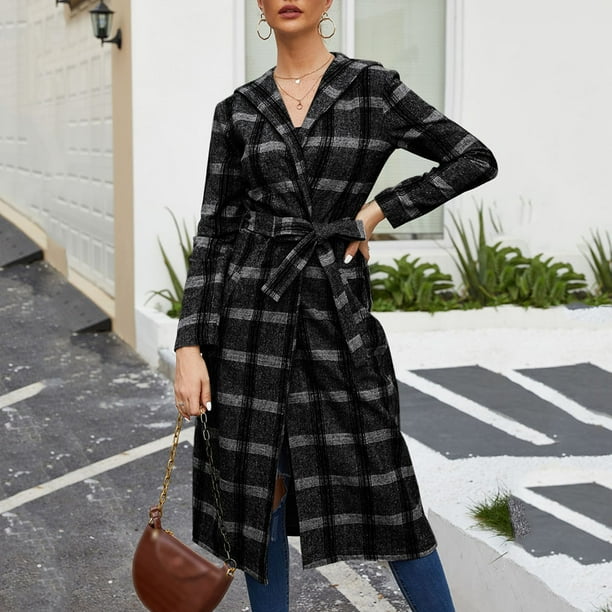 Plaid on sale dress coat