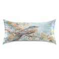 thumbnail image 3 of Haosy Satin Pillowcase for Hair and Skin Standard Cooling Silk Pillow Case with Envelope Closure Watercolor Bird Flower 20"x30", 3 of 9