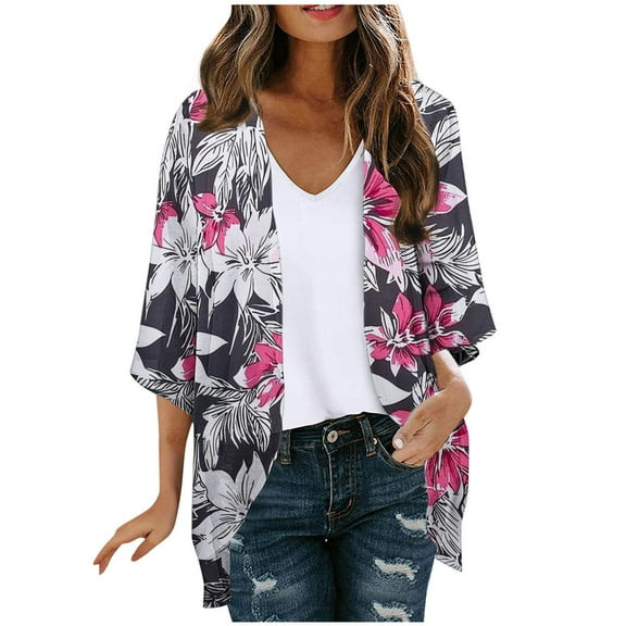 Kmdttou Women's Long Sleeve Open Front Loose Casual Lightweight Cardigan Fall Dresses for Women