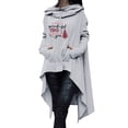 thumbnail image 1 of Sudadera con capucha lisa Gibobby Sudaderas con capucha estampadas con letras de manga larga para Mujer Navidad Gris L, 1 of 5