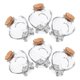 thumbnail image 1 of 6pcs Heart Shaped Clear Glass Candy Jars with Cork Lids, Decorative Transparent Bottles for Home Storage and Organization, 1 of 5